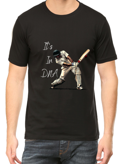 Cricket DNA: Embrace Your Passion with Our Dynamic T-Shirt Design