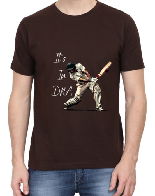 Cricket DNA: Embrace Your Passion with Our Dynamic T-Shirt Design