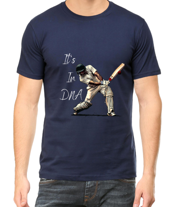 Cricket DNA: Embrace Your Passion with Our Dynamic T-Shirt Design
