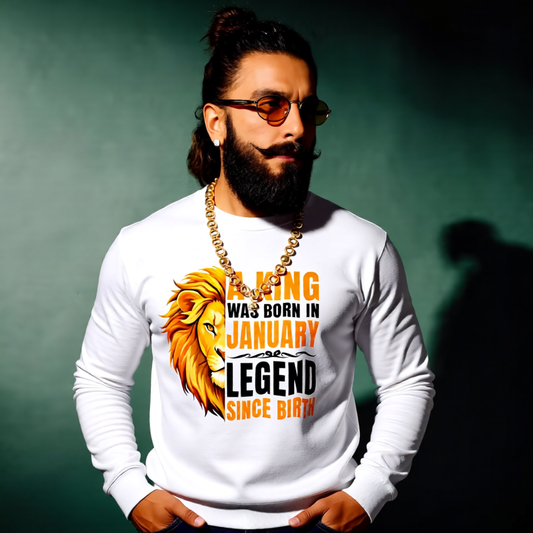 A King Was Born in January Sweatshirt – Built for Winter Kings