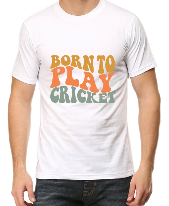 Cricket Passion Unleashed: 'Born to Play Cricket' T-Shirt