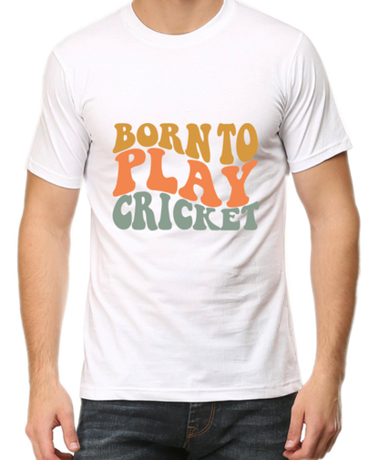 Cricket Passion Unleashed: 'Born to Play Cricket' T-Shirt