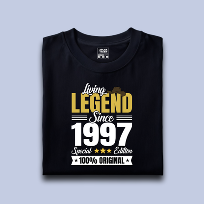 Living Legend Since 1997 Premium Cotton Birthday T-shirt