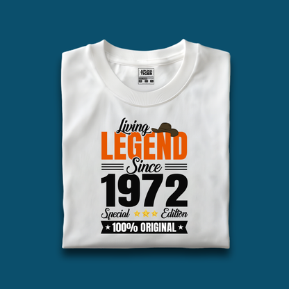 Living Legend Since 1972 Unisex Premium Cotton Birthday t-shirt