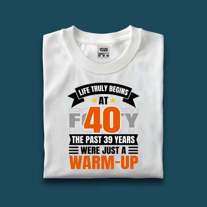 Life Truly Begins at 40 Premium Cotton T-shirt