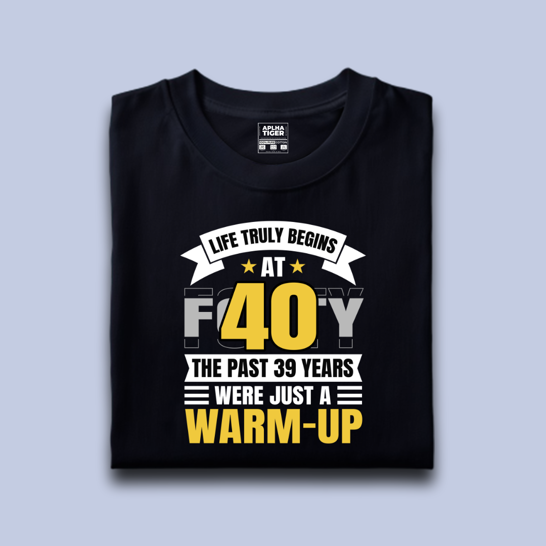 Life Truly Begins at 40 Premium Cotton T-shirt