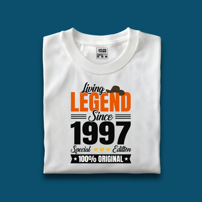 Living Legend Since 1997 Premium Cotton Birthday T-shirt