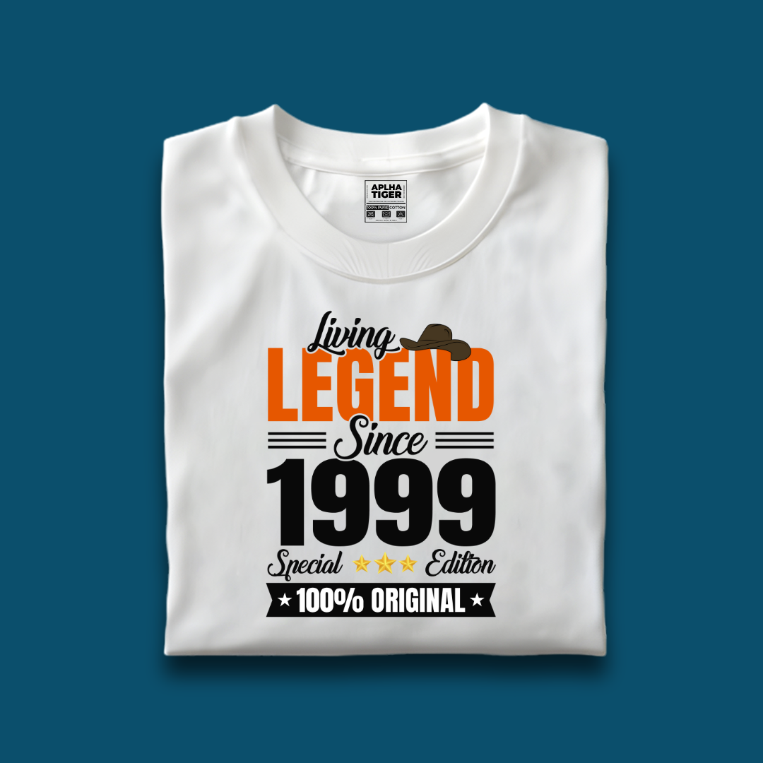 Living Legend Since 1999 Premium Cotton Birthday T-shirt