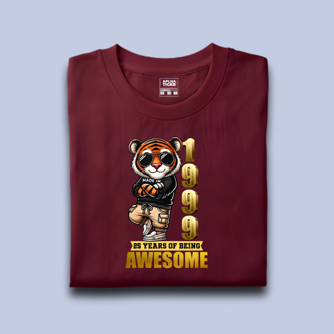 Made in 1999 25 years of being awesome, Premium cotton T-shirt