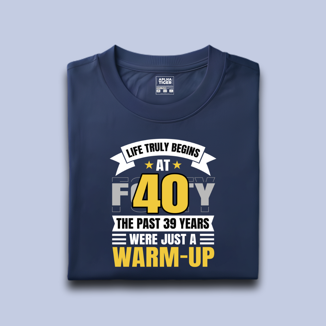 Life Truly Begins at 40 Premium Cotton T-shirt