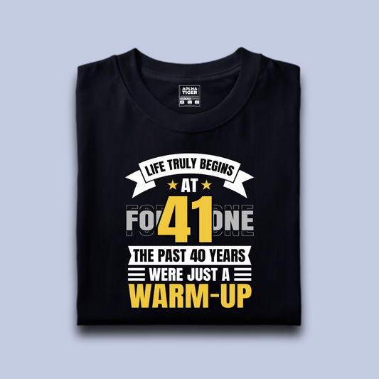 Life Truly Begins at 41 Premium Cotton T-shirt