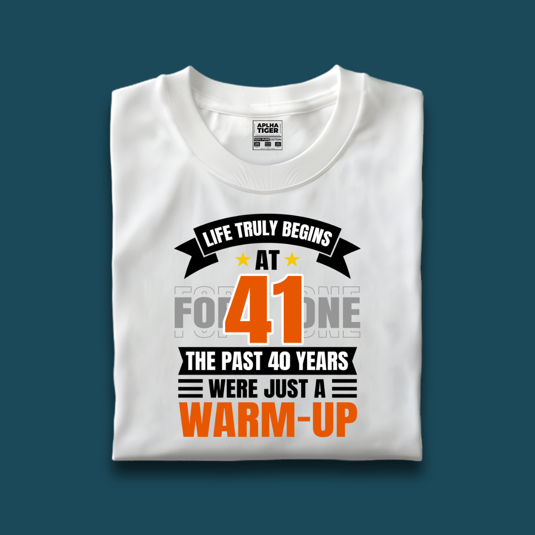 Life Truly Begins at 41 Premium Cotton T-shirt