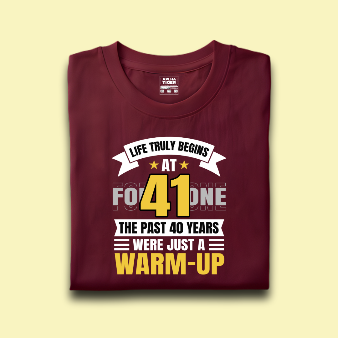 Life Truly Begins at 41 Premium Cotton T-shirt