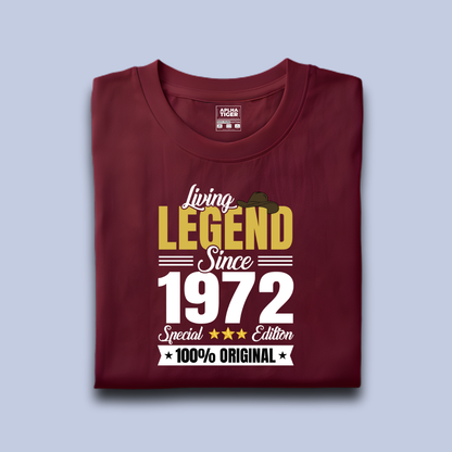 Living Legend Since 1972 Unisex Premium Cotton Birthday t-shirt