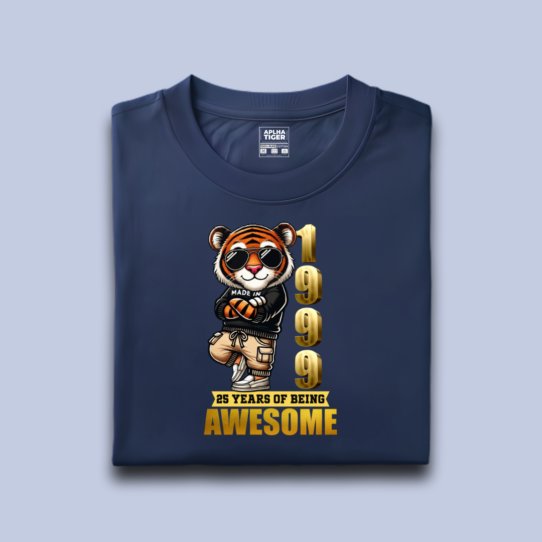 Made in 1999 25 years of being awesome, Premium cotton T-shirt