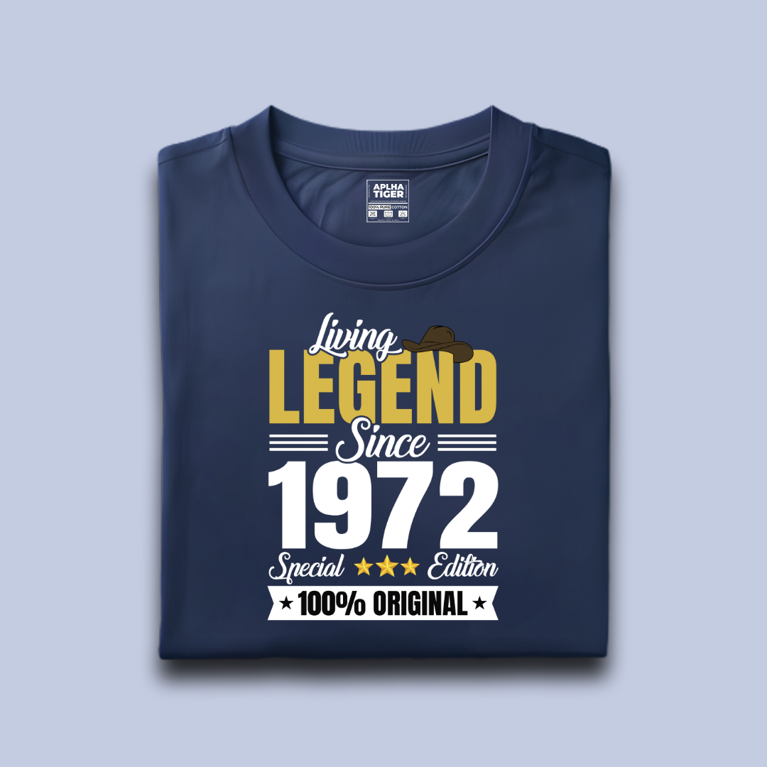 Living Legend Since 1972 Unisex Premium Cotton Birthday t-shirt