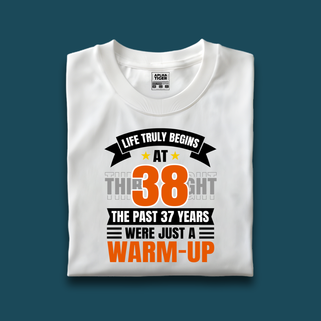 Life Truly Begins at 38 Premium Cotton Birthday T-shirt