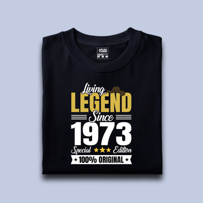 Living Legend Since 1973 Unisex Premium Cotton birthday T-shirt