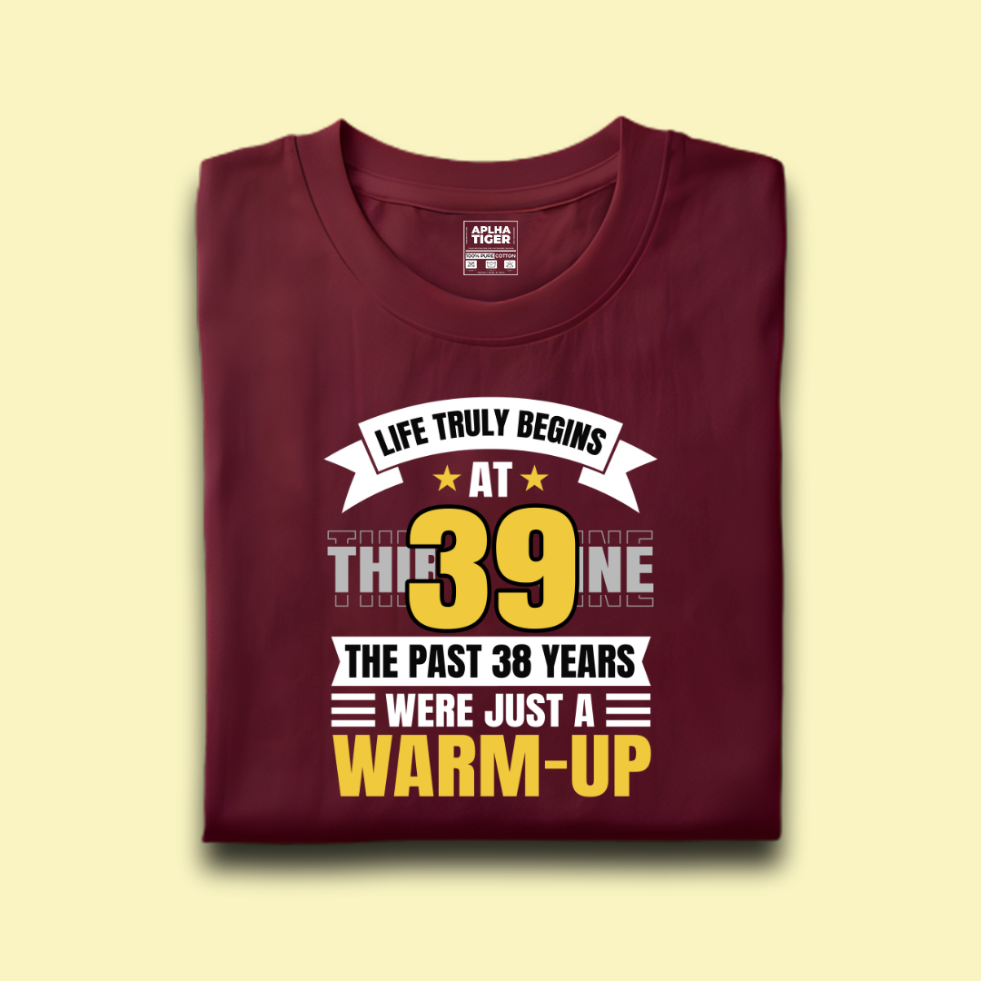 Life Truly Begins at 39 Premium Cotton T-shirt