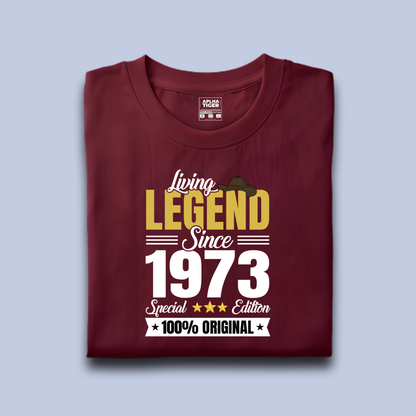 Living Legend Since 1973 Unisex Premium Cotton birthday T-shirt