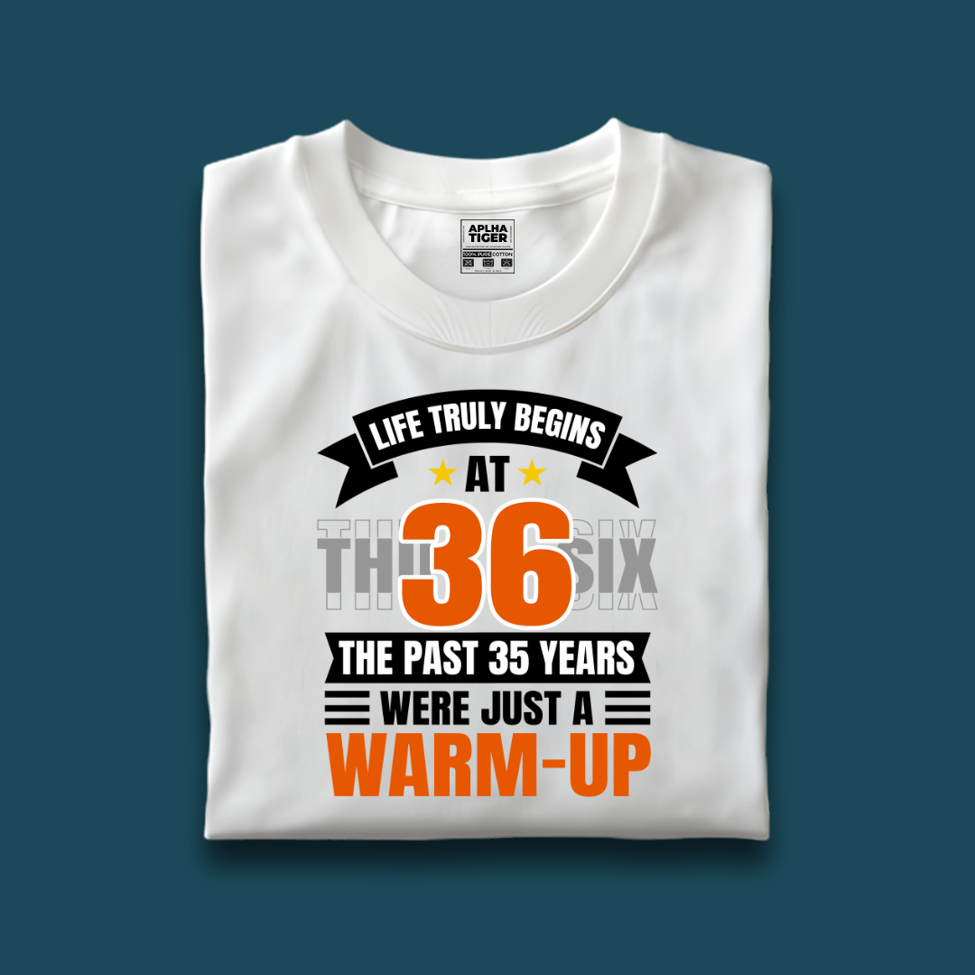 Life Truly Begins at 36 Premium Cotton Birthday T-shirt