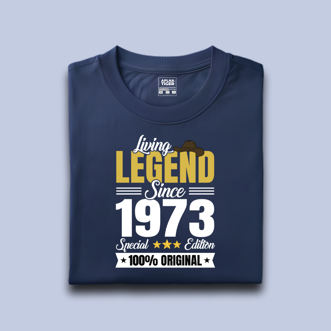 Living Legend Since 1973 Unisex Premium Cotton birthday T-shirt