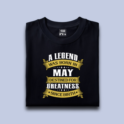 A Legend Was Born in May - Premium Cotton T-shirt