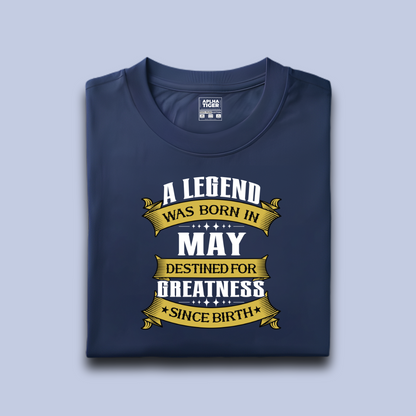 A Legend Was Born in May - Premium Cotton T-shirt