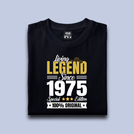 Living Legend Since 1975 Unisex Premium Cotton Birthday T-shirt