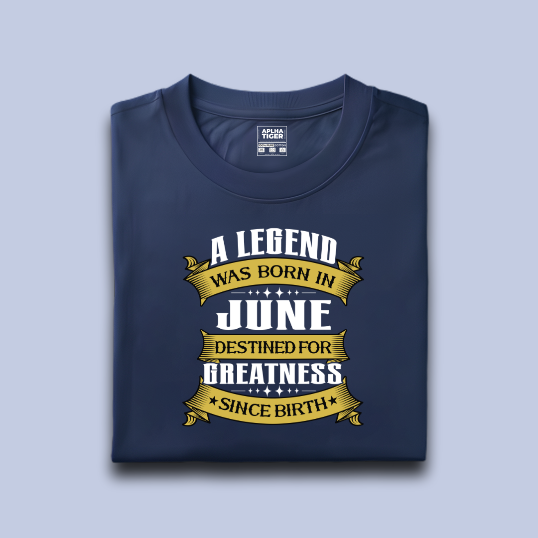 A Legend Was Born in June - Premium Cotton T-shirt