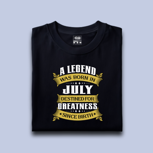 A Legend Was Born in July - Premium Cotton T-shirt