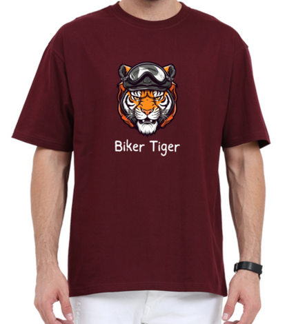 Biker Tiger Premium Oversized T-shirt