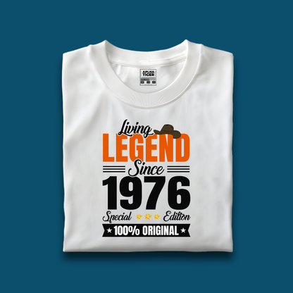 Living Legend Since 1976 Unisex Premium Cotton Birthday T-shirt