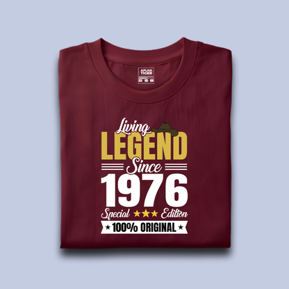 Living Legend Since 1976 Unisex Premium Cotton Birthday T-shirt