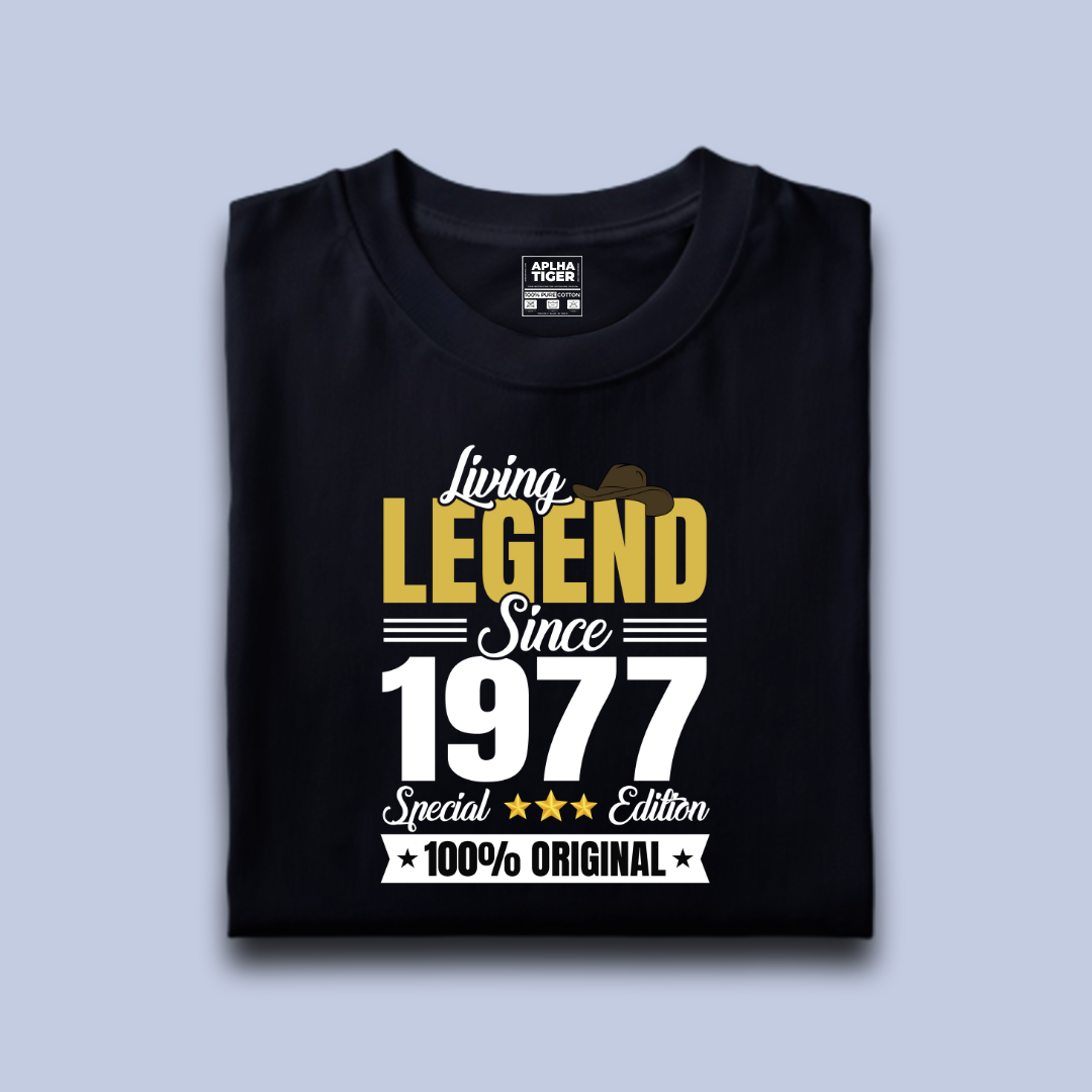 Living Legend Since 1977 Unisex Premium Cotton T-shirt