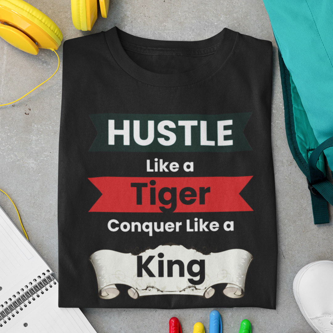 Hustle Like a Tiger | Motivational Premium T-Shirt