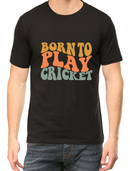 Cricket Passion Unleashed: 'Born to Play Cricket' T-Shirt