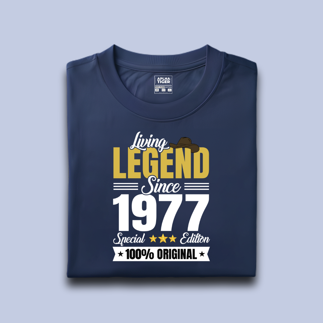 Living Legend Since 1977 Unisex Premium Cotton T-shirt