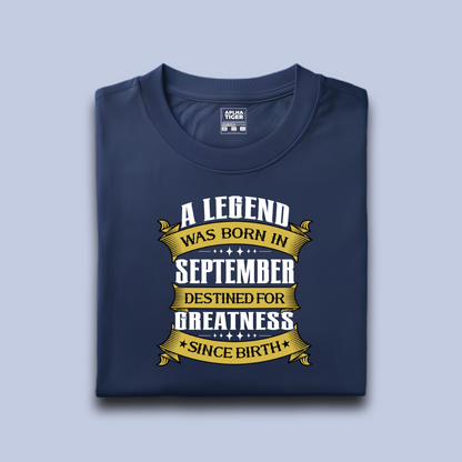 A Legend Was Born in September Premium Cotton T-Shirt