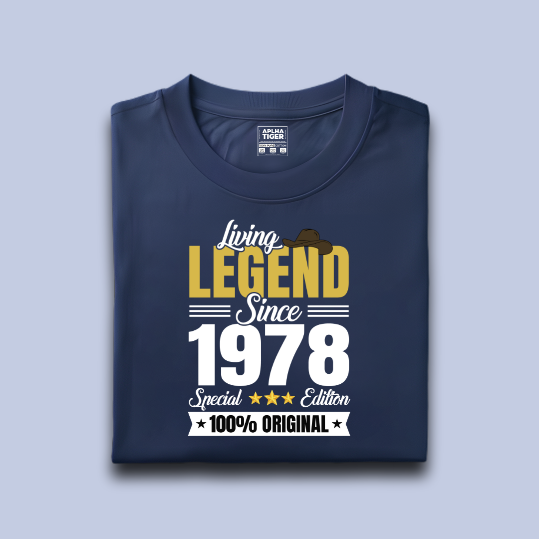 Living Legend Since 1978 Unisex Premium Cotton T-shirt