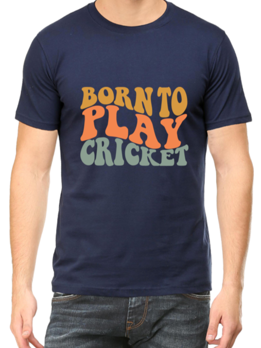 Cricket Passion Unleashed: 'Born to Play Cricket' T-Shirt