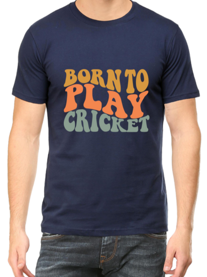 Cricket Passion Unleashed: 'Born to Play Cricket' T-Shirt