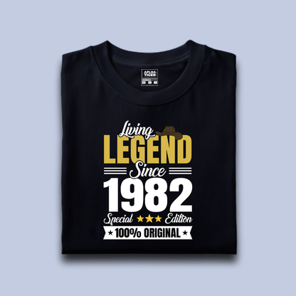 Living Legend Since 1982 Unisex Premium Cotton Birthday T-shirt