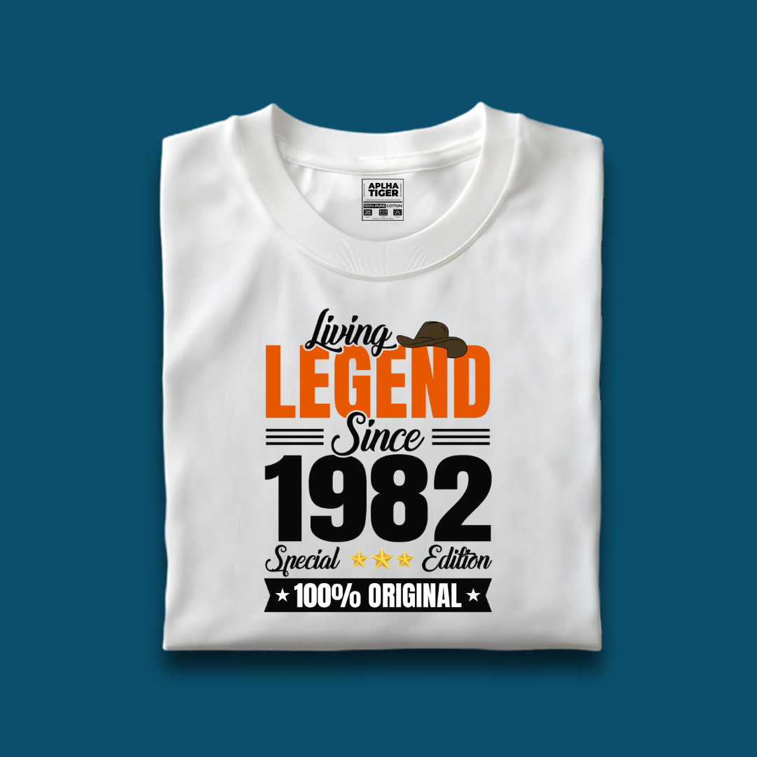 Living Legend Since 1982 Unisex Premium Cotton Birthday T-shirt