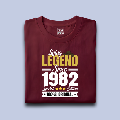 Living Legend Since 1982 Unisex Premium Cotton Birthday T-shirt