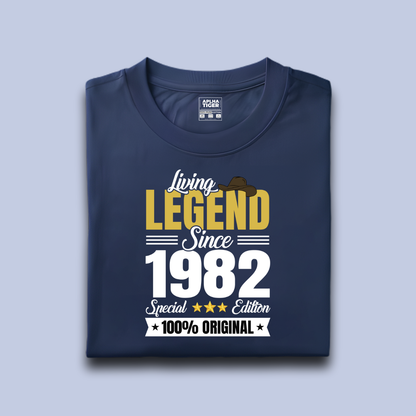 Living Legend Since 1982 Unisex Premium Cotton Birthday T-shirt