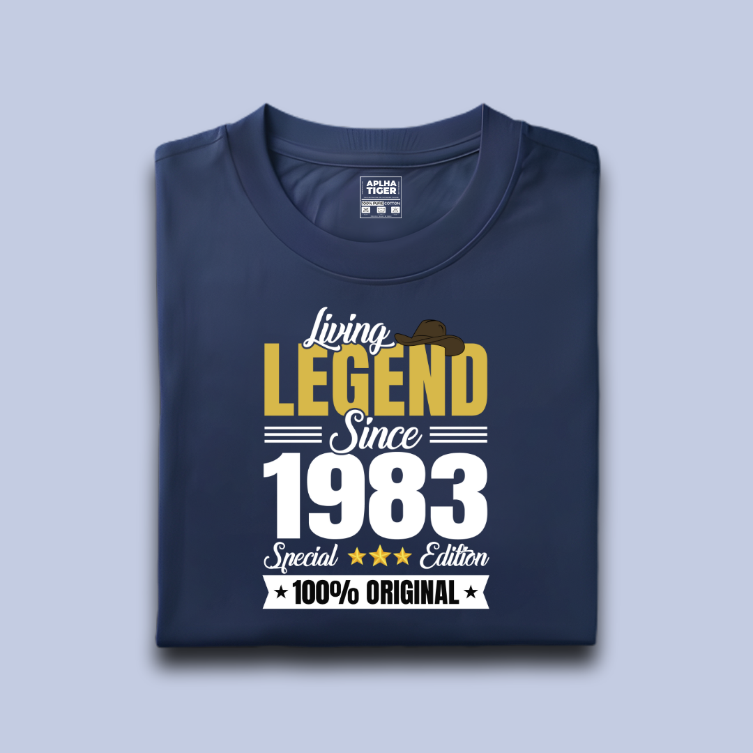 Living Legend Since 1983 Unisex Premium Cotton Birthday T-shirt