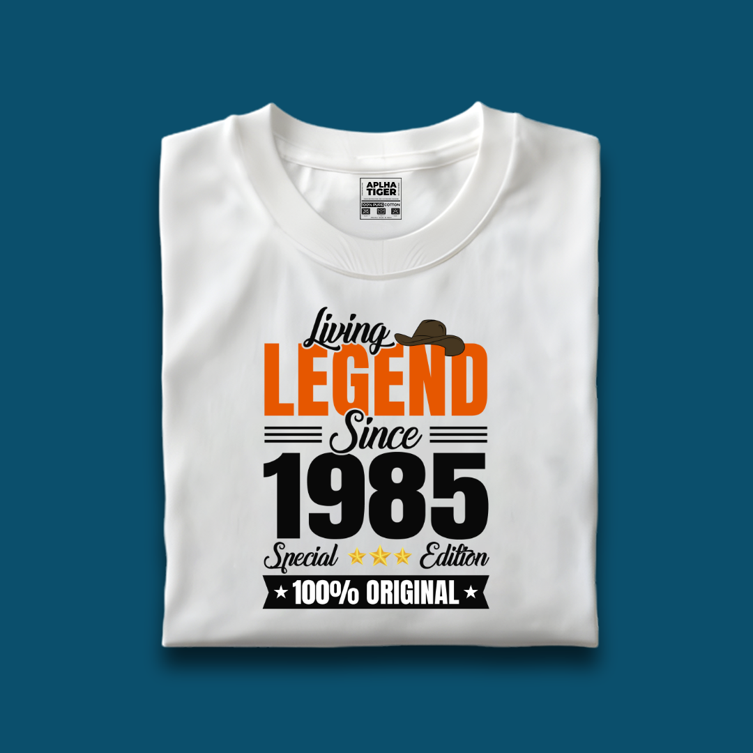 Living Legend Since 1985 Premium Cotton Birthday T-shirt