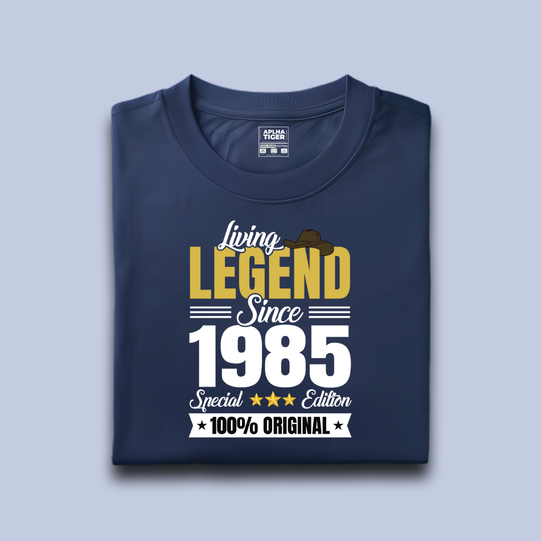 Living Legend Since 1985 Premium Cotton Birthday T-shirt