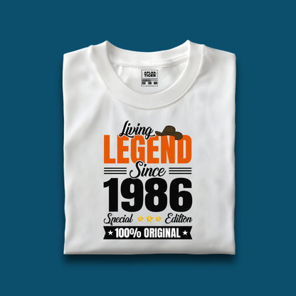 Living Legend Since 1986 Premium Cotton Birthday T-Shirt